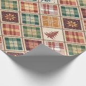 Aesthetic Holiday Checkered Wrapping Paper ラッピングペーパー (角)