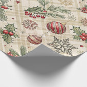 Aesthetic Holiday Checkered Wrapping Paper ラッピングペーパー (角)