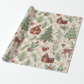 Aesthetic Holiday Checkered Wrapping Paper ラッピングペーパー (アンロールド)