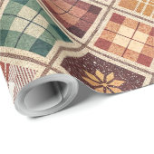 Aesthetic Holiday Checkered Wrapping Paper ラッピングペーパー (ロールコーナー)