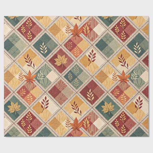 Aesthetic Holiday Checkered Wrapping Paper ラッピングペーパー (フラット)