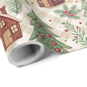 Aesthetic Holiday Checkered Wrapping Paper ラッピングペーパー (ロールコーナー)