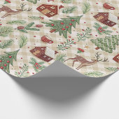 Aesthetic Holiday Checkered Wrapping Paper ラッピングペーパー (角)