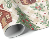 Aesthetic Holiday Checkered Wrapping Paper ラッピングペーパー (ロールコーナー)