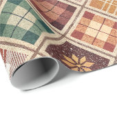 Aesthetic Holiday Checkered Wrapping Paper ラッピングペーパー (ロールコーナー)