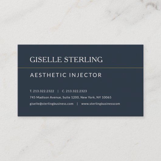 Aesthetic Injector Office Appointment Reminder 名刺 (正面)