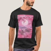Aesthetic Japanese Style Sakura Cherry Blossom Tre Tシャツ (正面)