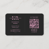  Aesthetic Lashes Makeup Artist Pink Black 名刺 (裏面)