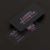  Aesthetic Lashes Makeup Artist Pink Black 名刺