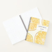 Aesthetic Lemon Notebook | オーナメントネーム ジャーナル (内部)