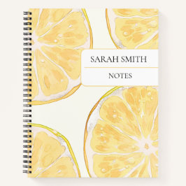 Aesthetic Lemon Notebook | オーナメントネーム ジャーナル