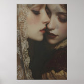 Aesthetic Lesbian Dark Romance Art Printable, Mood ポスター (正面)