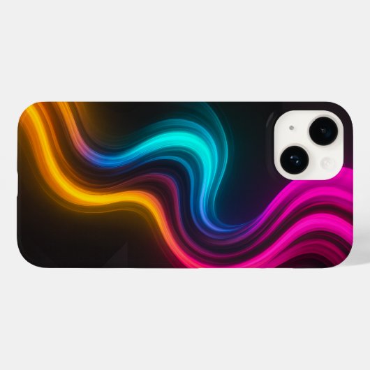 Aesthetic Lifestyle Vibrant Neon iPhone Case Case-Mate iPhoneケース (裏面 (横))