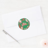 Aesthetic Merry Christmas special stickers ラウンドシール (封筒)