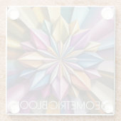 Aesthetic Metallic Polygonal Flower Glass Coaster ガラスコースター (裏面)