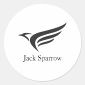 Aesthetic Minimal Sticker ラウンドシール (正面)