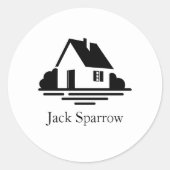 Aesthetic Minimal Sticker ラウンドシール (正面)