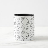 Aesthetic Minimalist Dental Icons Pattern Coffee  マグカップ (中央)