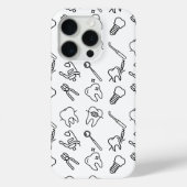 Aesthetic Minimalist Dental Icons Pattern iPhone C Case-Mate iPhoneケース (裏面)