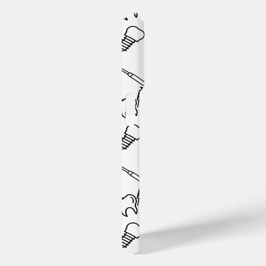 Aesthetic Minimalist Dental Icons Pattern iPhone C Case-Mate iPhoneケース (裏面 / 右)