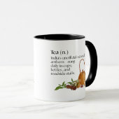 Aesthetic Modern Indian Tea Lovers Quote Art  マグカップ (正面右)