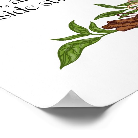 Aesthetic Modern Indian Tea Quote Wall Art  ポスター (角)