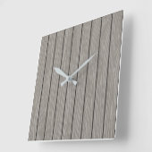 Aesthetic modern minimalist grey wood design スクエア壁時計 (傾斜)