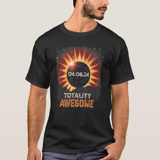 Aesthetic Mountain Total Solar Eclipse 2024 Totali Tシャツ (正面)