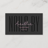 Aesthetic Nail Tech Lashes Makeup Artist Pink Blac 名刺 (正面)