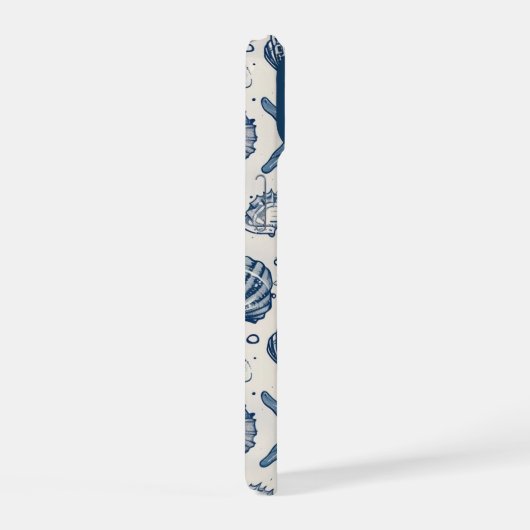 Aesthetic Nautical Blue Ocean Shell Iphone Case 15ケース (右側面)