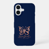 Aesthetic Navy iPhone 16 ケース | Minim (裏面)