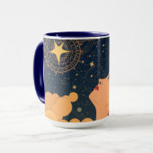 Aesthetic Neo-Deco Dreamer Starry Sky Coffee マグカップ (正面左)