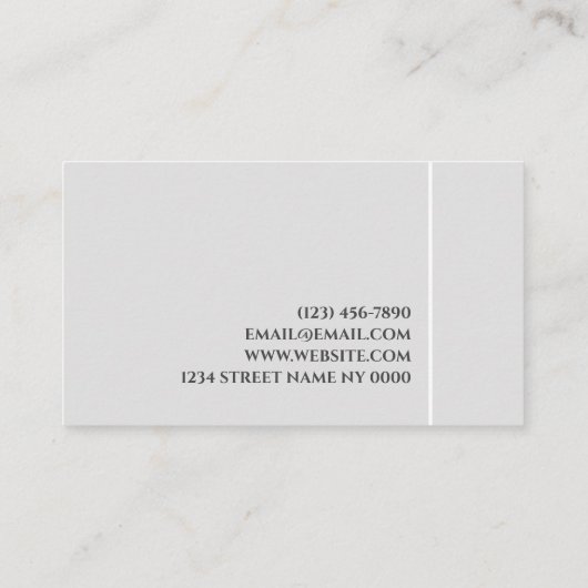 Aesthetic Nurse Injector Cosmetic Surgeon Busines 名刺 (裏面)