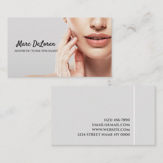 Aesthetic Nurse Injector Cosmetic Surgeon Busines 名刺 (正面/裏面)