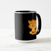 Aesthetic Overwhelmed Fox • Cute Chaos Coffee マグカップ (正面右)