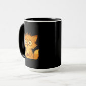 Aesthetic Overwhelmed Fox • Cute Chaos Coffee マグカップ (正面左)