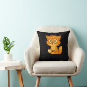 Aesthetic Overwhelmed Fox • Cute Chaos Coffee Pill クッション (椅子)