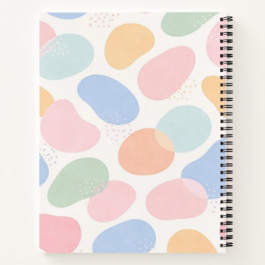 Aesthetic Pastel Abstract Shapes Spiral Notebook  ノートブック (裏面)