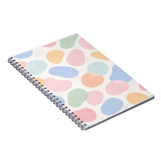 Aesthetic Pastel Abstract Shapes Spiral Notebook  ノートブック (右側)