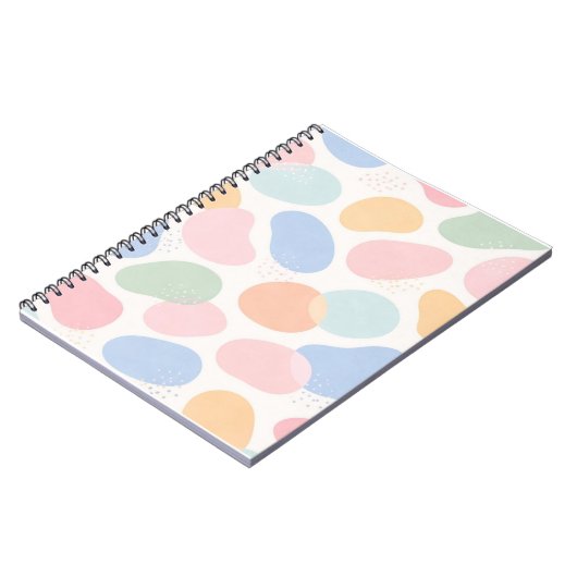 Aesthetic Pastel Abstract Shapes Spiral Notebook ノートブック (左側)