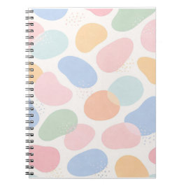 Aesthetic Pastel Abstract Shapes Spiral Notebook  ノートブック