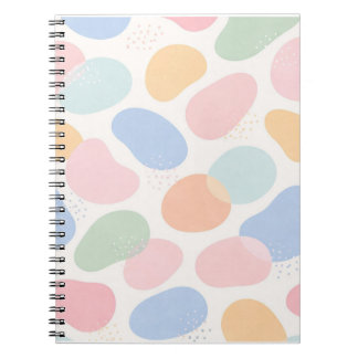 Aesthetic Pastel Abstract Shapes Spiral Notebook  ノートブック