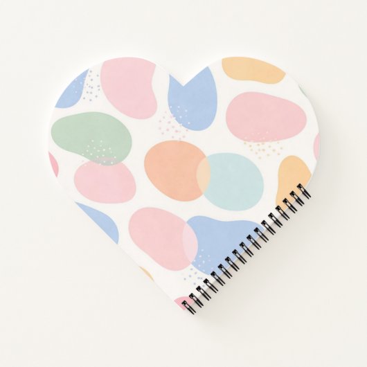 Aesthetic Pastel Abstract Shapes Spiral Notebook  ノートブック (裏面)