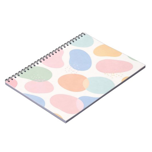 Aesthetic Pastel Abstract Shapes Spiral Notebook  ノートブック (左側)