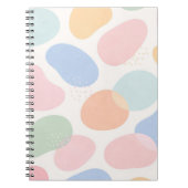 Aesthetic Pastel Abstract Shapes Spiral Notebook  ノートブック (正面)
