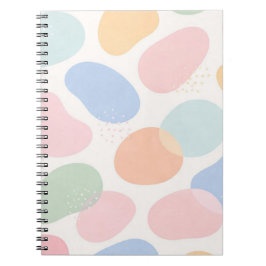 Aesthetic Pastel Abstract Shapes Spiral Notebook  ノートブック