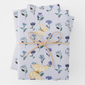 Aesthetic Pastel Butterfly and Wildflower Pattern  ラッピングペーパーシート (インサイチュ)