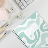 Aesthetic Pastel Liquid Swirl Abstract Composition ノートブック