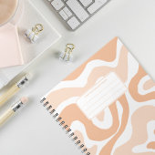 Aesthetic Pastel Liquid Swirl Abstract Composition ノートブック