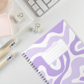 Aesthetic Pastel Liquid Swirl Abstract Composition ノートブック